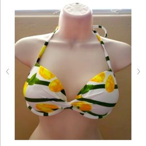 Push-Up Lemon Striped Bikini